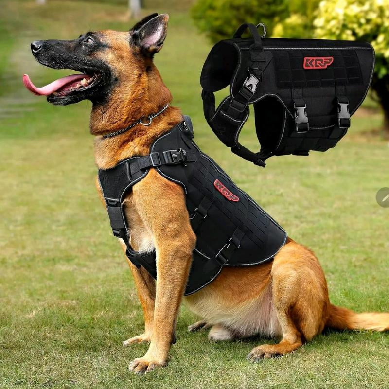 Tactical Dog Harness, No Pull Dog Harness, Military Dog Vest with Adjustable