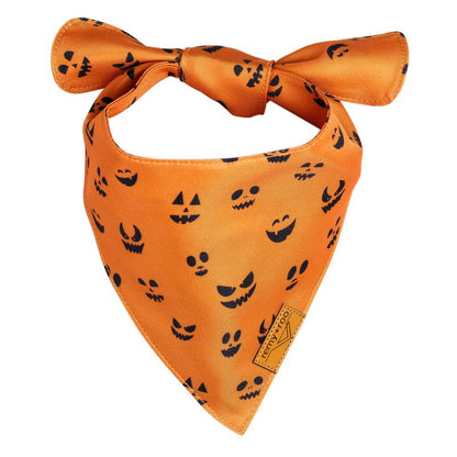 Remy+Roo | Jack | Dog Bandanas - 2 Pack Adjustable Square Plaid Printing Bib for Small to Large Dog Puppy Cat Halloween Bandana Pet Neck Accessory Christmas Dog Bandanas Set
