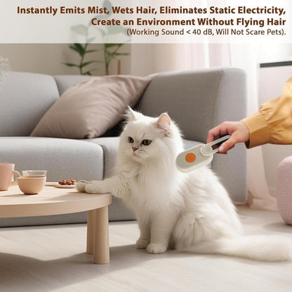 [Steam Cat Brush] 4 in 1 Rechargeable Cat Steam Brush | Anti-Static, Massage, Cleaning, Shedding & Combing All in One